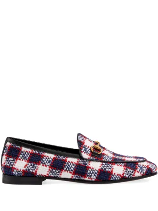 gucci tweed loafers