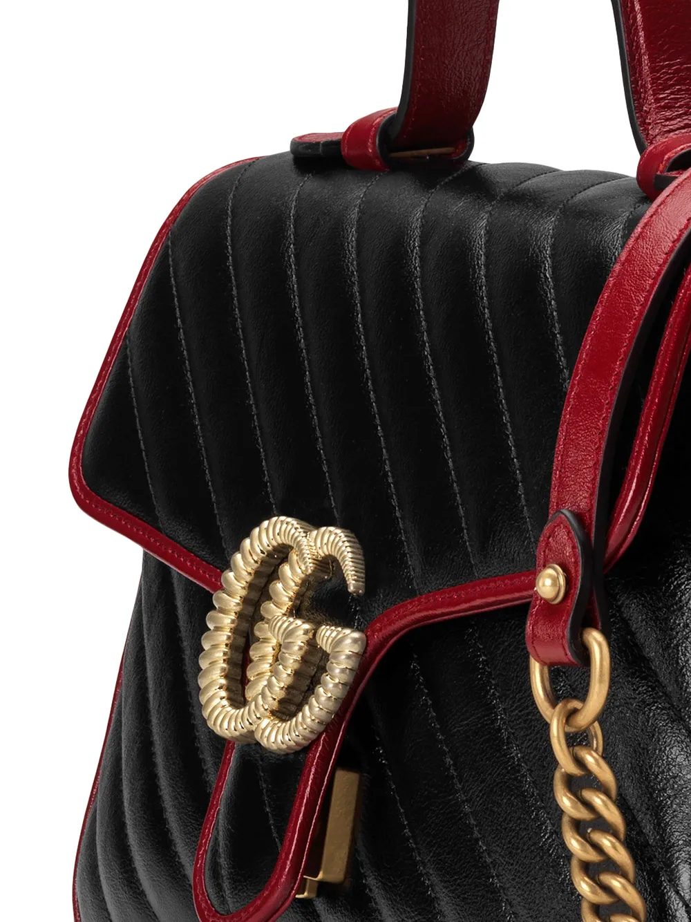 фото Gucci мини-сумка gg marmont с верхней ручкой