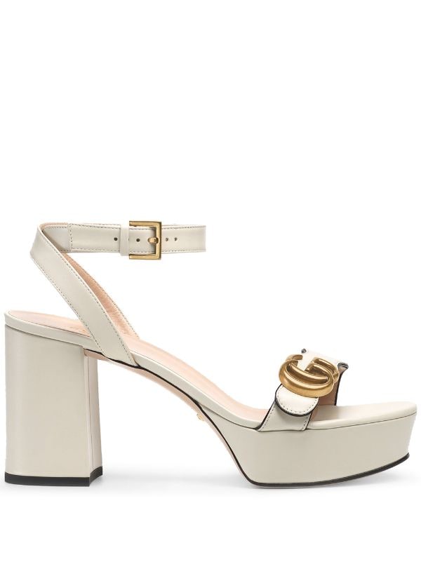 Gucci white GG platform sandals for 