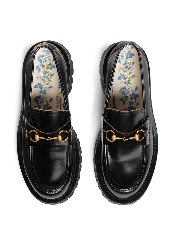 Shop black Gucci loafers with Horsebit 