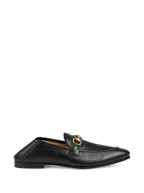 gucci leather slip on