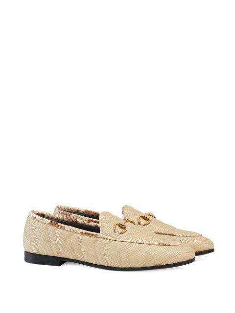 gucci raffia loafers