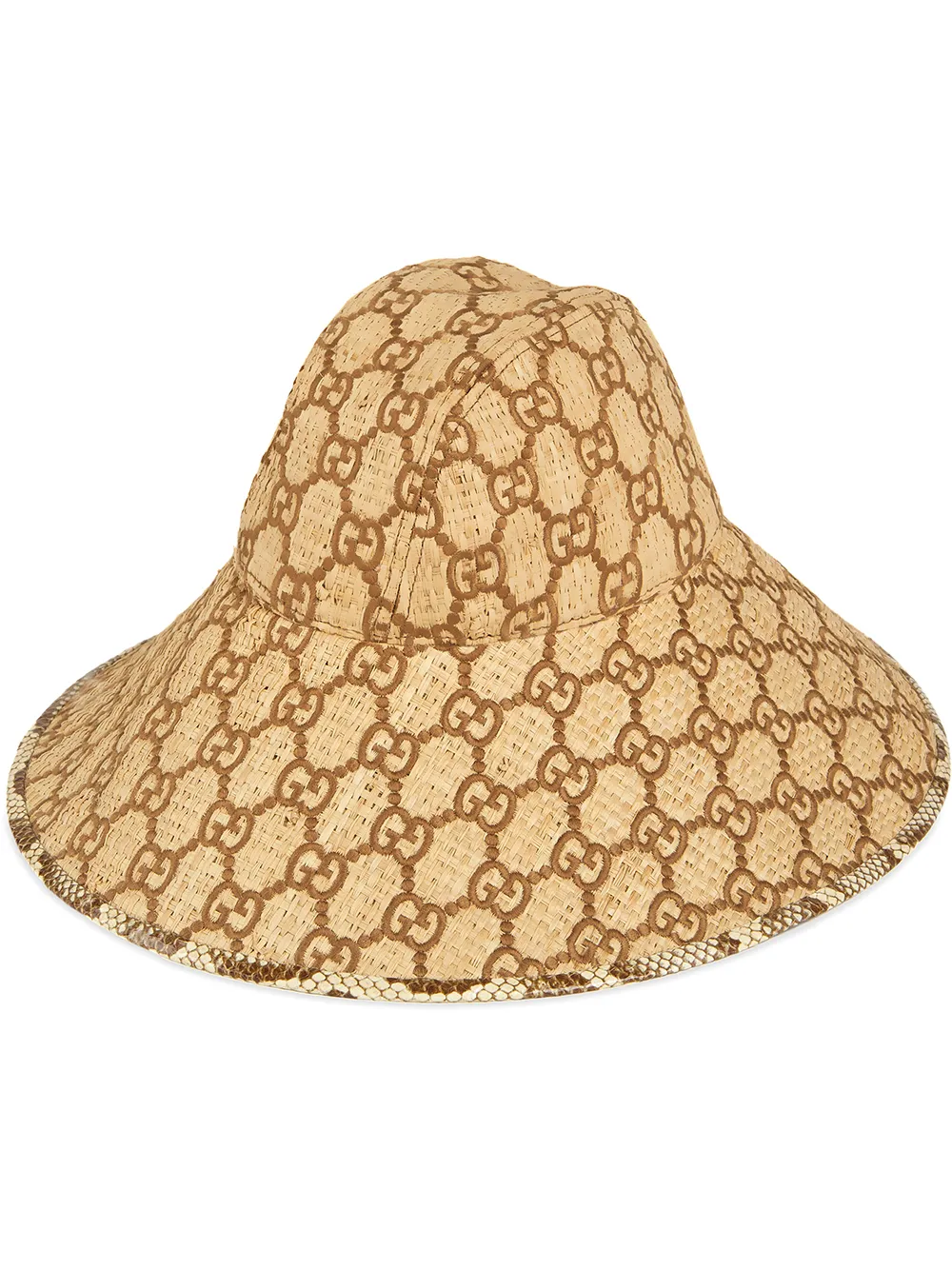 gg raffia wide brim hat