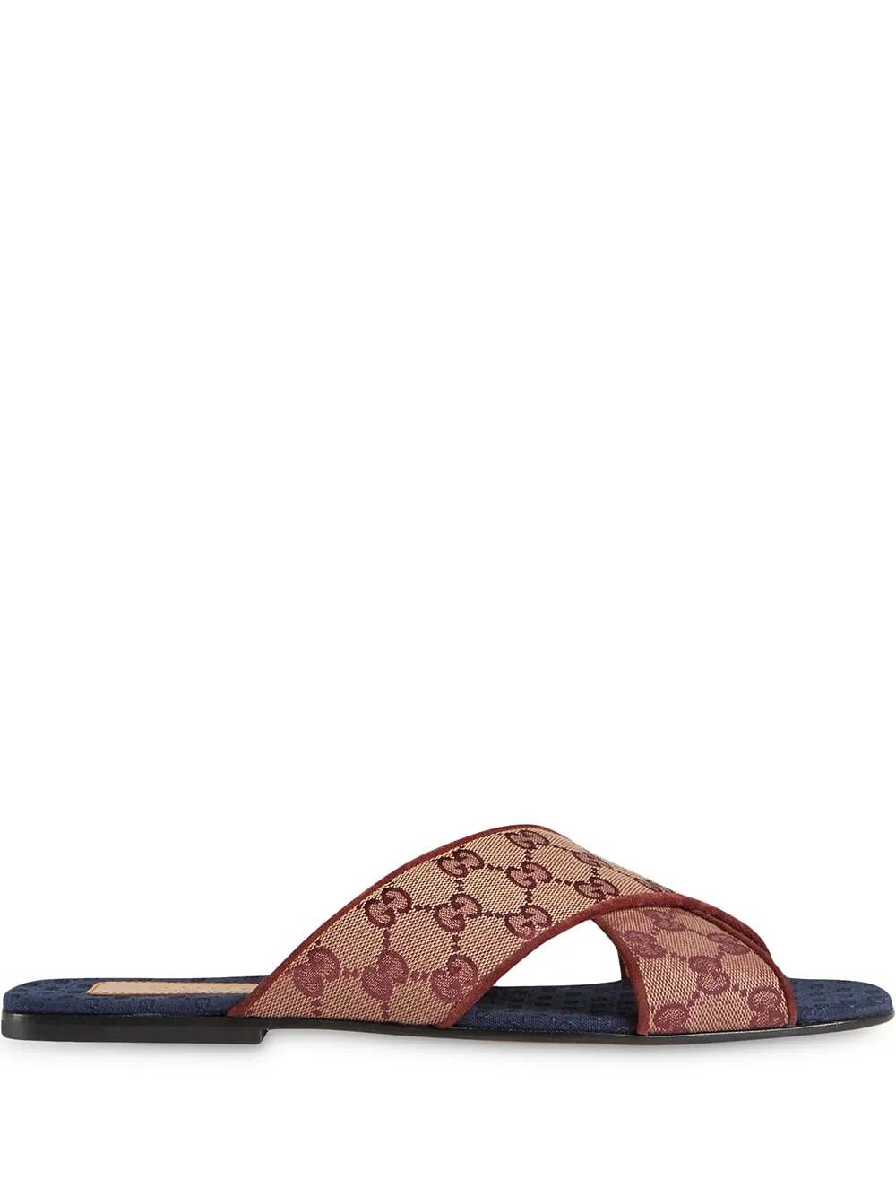 mens gucci canvas slides