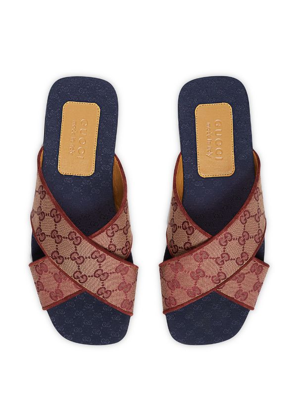 Gucci GG Canvas Slide Sandals - Farfetch