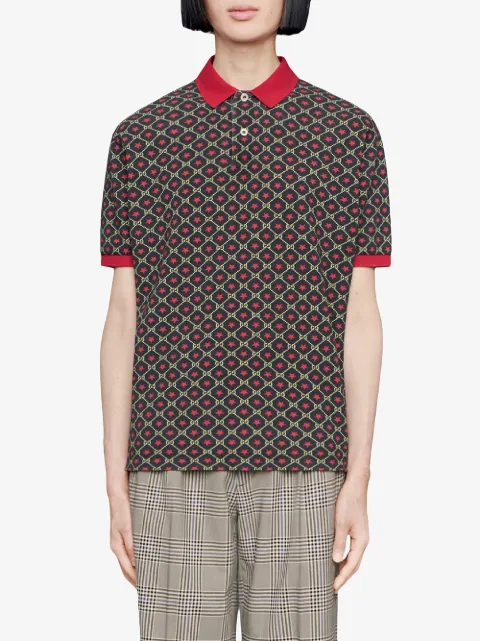 Gucci Oversize polo with GG star print 