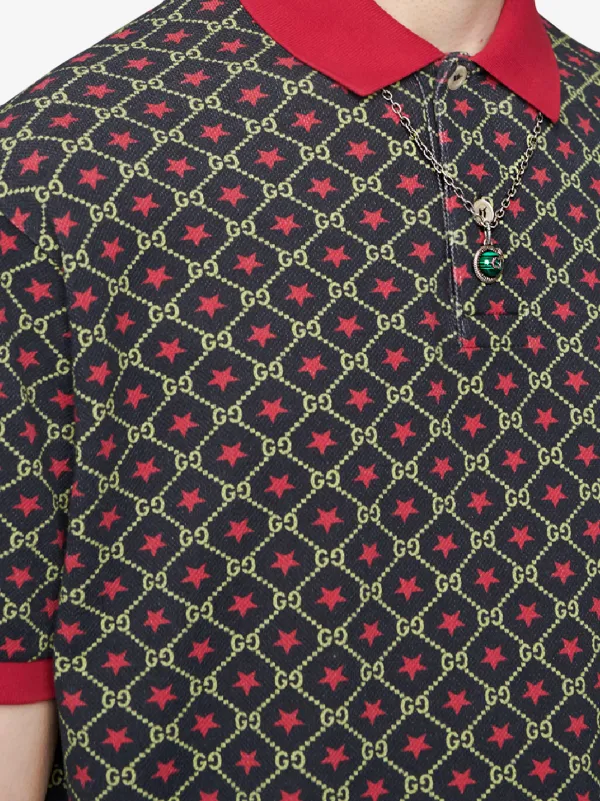 gucci polo gg print