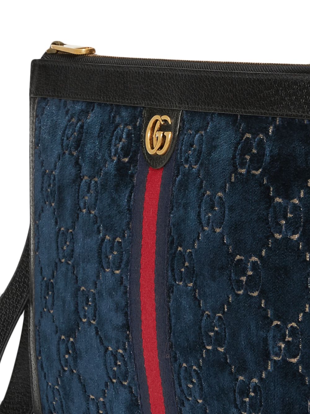 фото Gucci бархатный клатч с узором GG