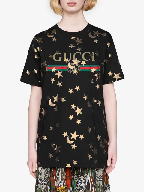 Gucci T-shirt With Stars And Moon Print - Farfetch