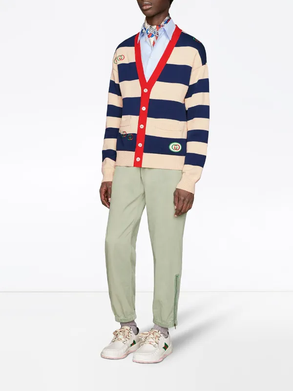 gucci striped cardigan