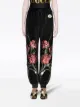 Gucci Chenille jogging pants with floral patches