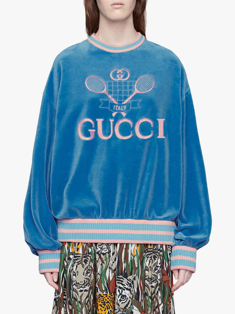 gucci italy tennis sweater