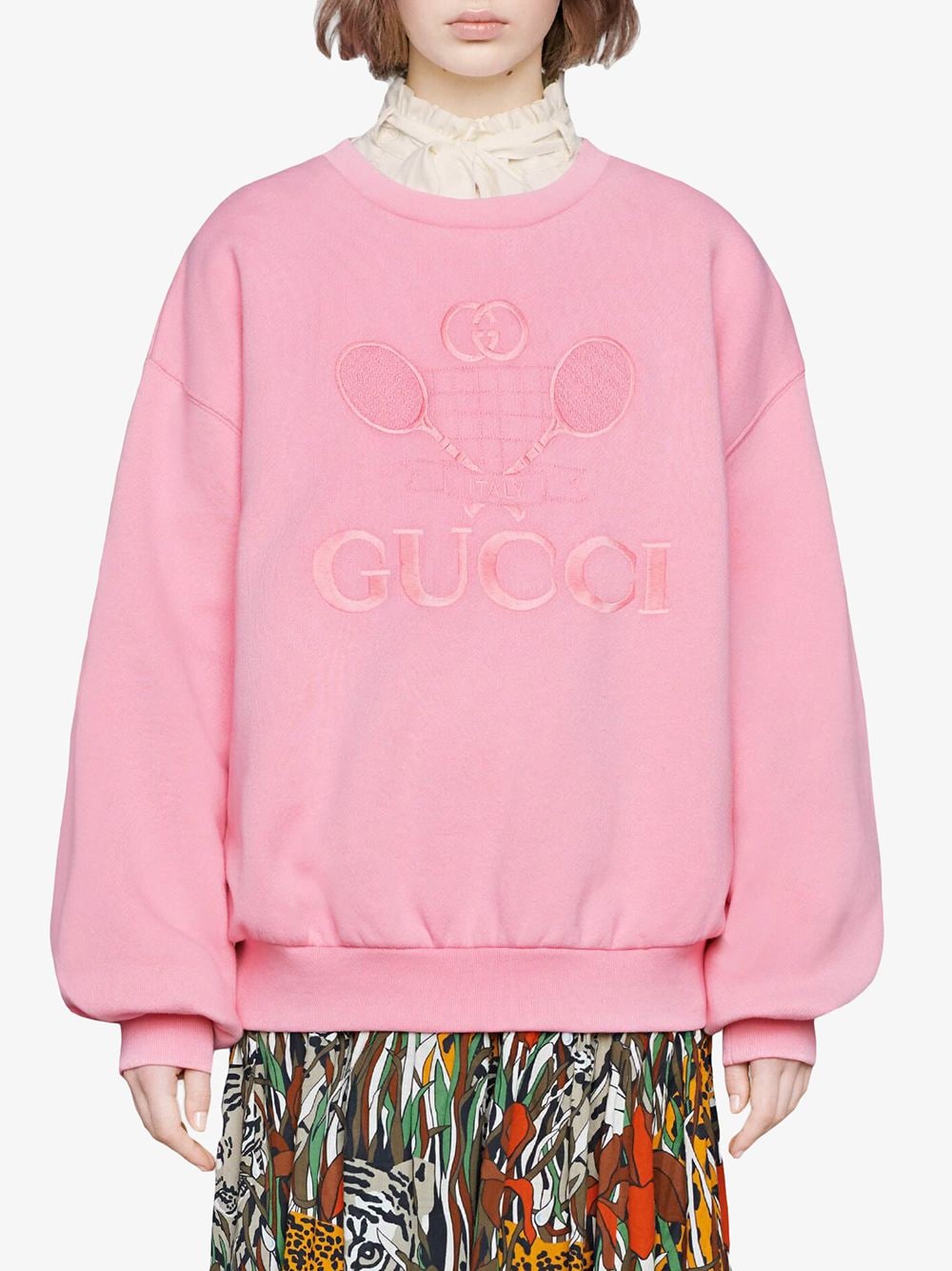 Gucci Oversize Sweatshirt With Gucci Tennis Farfetch