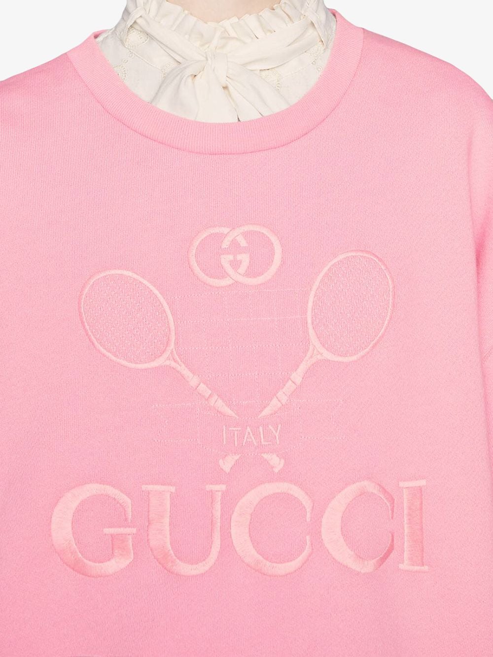 pink gucci tennis sweatshirt