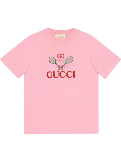 Click to view more detailed imagery on our partner's website Gucci Gg Logo-embroidered Cotton T-shirt In 5904 Pink