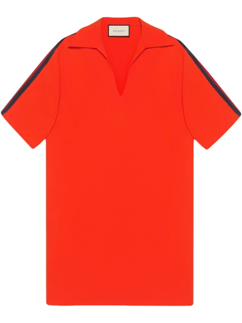 Click to view more detailed imagery on our partner's website Gucci Oversize Viscose Shirt With Web In 6536 Orange