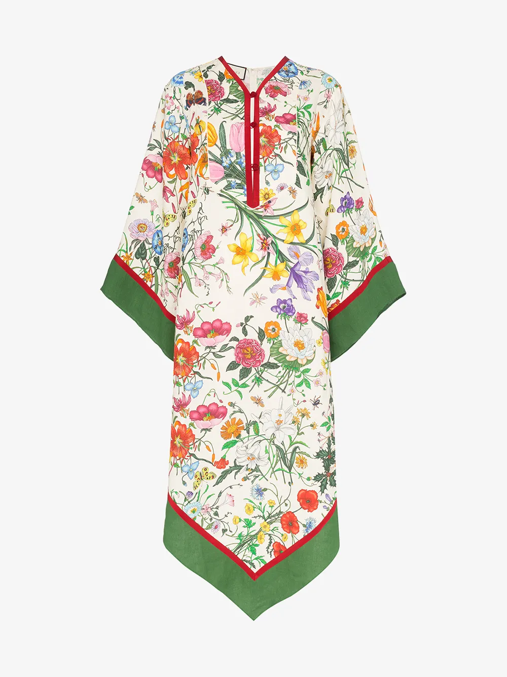 GUCCI GUCCI KIMONO STYLE DRESS WITH FLORA PRINT,569903ZKQ6014024356
