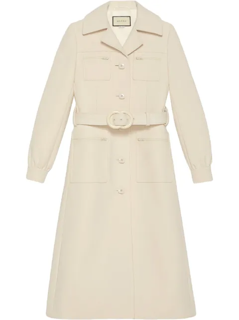 gucci belted wool coat