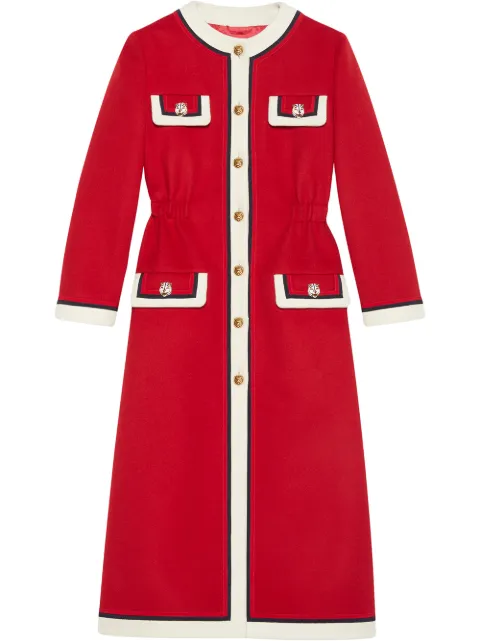 gucci red wool coat