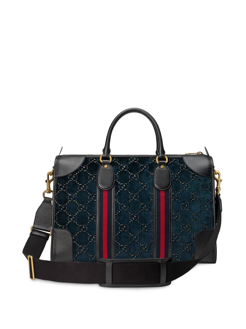 фото Gucci бархатная дорожная сумка с узором gg