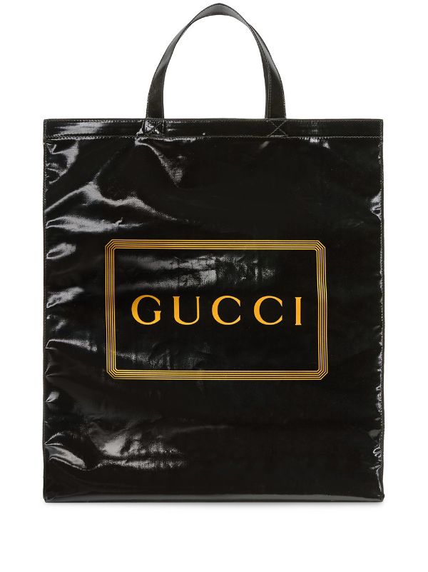 Gucci black medium gucci print tote for 
