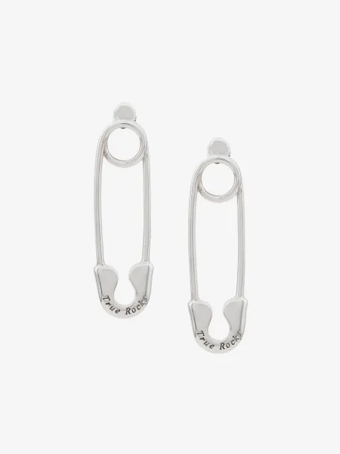 True Rocks safety pin stud earring