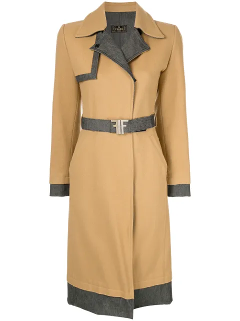 Fendi Pre-Owned 1990s belted long sleeve coat