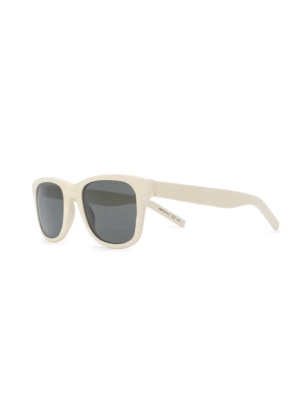 Saint Laurent Eyewear Zonnebril met slangenhuid detail Beige