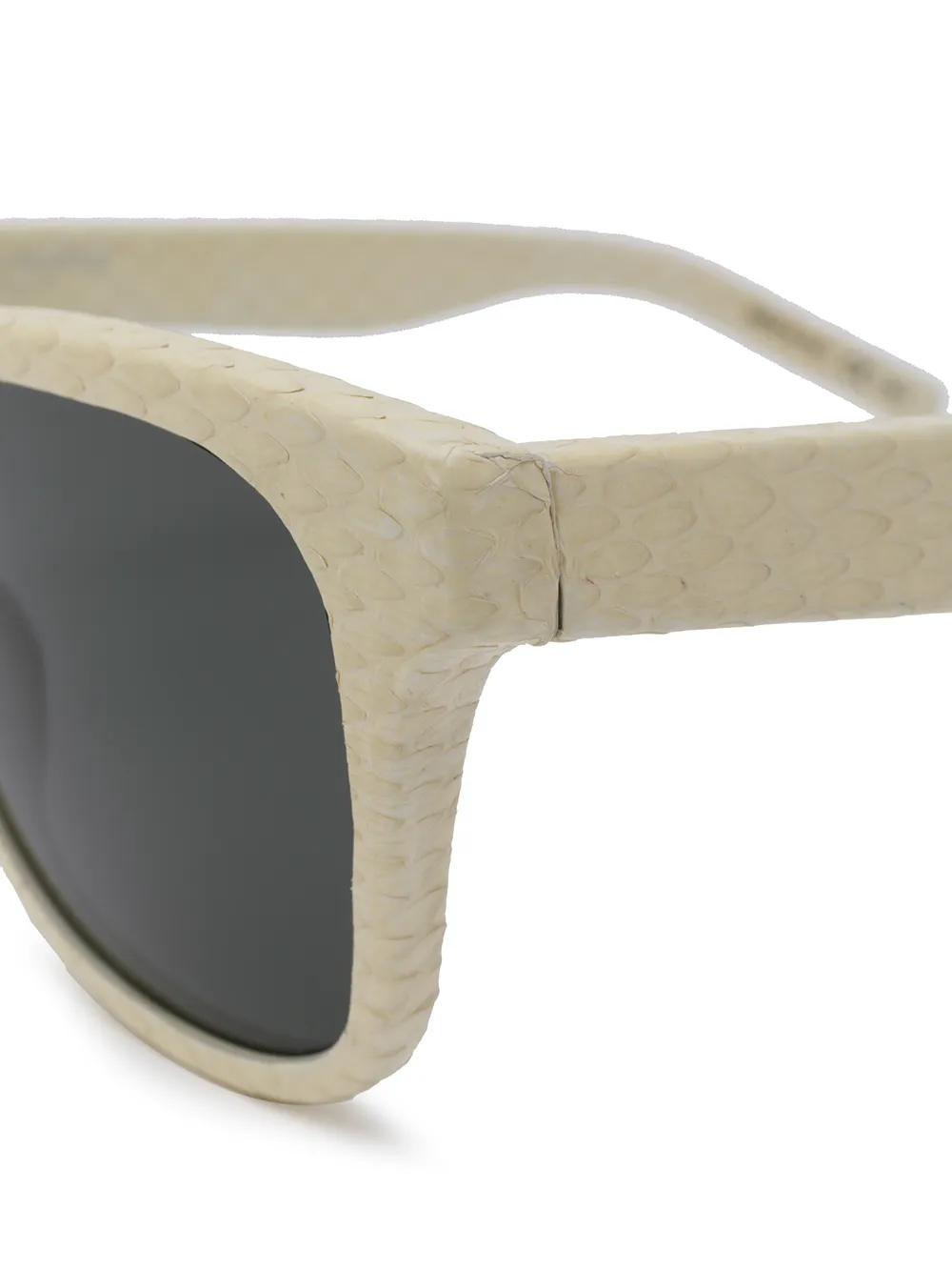 Saint Laurent Eyewear Zonnebril met slangenhuid detail Beige
