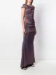 Talbot Runhof ruched evening dress