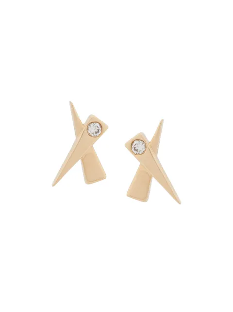 Daou aretes Kiss en oro amarillo de 18kt con diamantes 