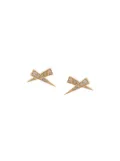 Daou 18kt yellow gold Kiss pave diamond earrings