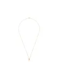 Daou 18kt yellow gold Kiss diamond pave pendant necklace