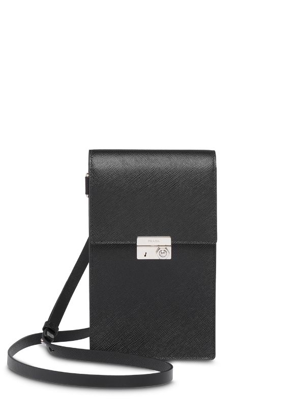 Prada Saffiano Leather Messenger Bag 