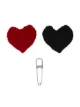 Prada safety pin hearts brooch