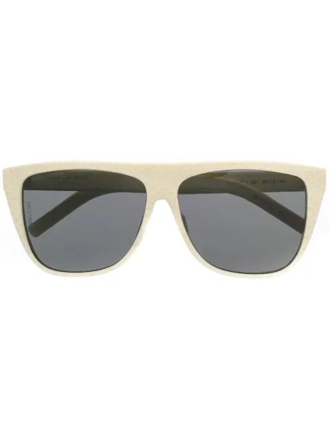 Saint Laurent Eyewear lentes de sol con efecto de piel de serpiente