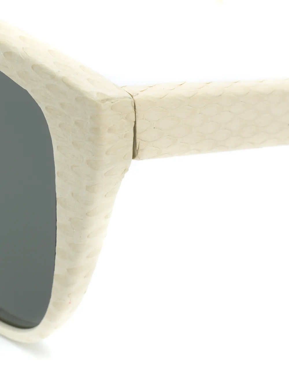 Saint Laurent Eyewear Zonnebril met slangenleer effect Beige