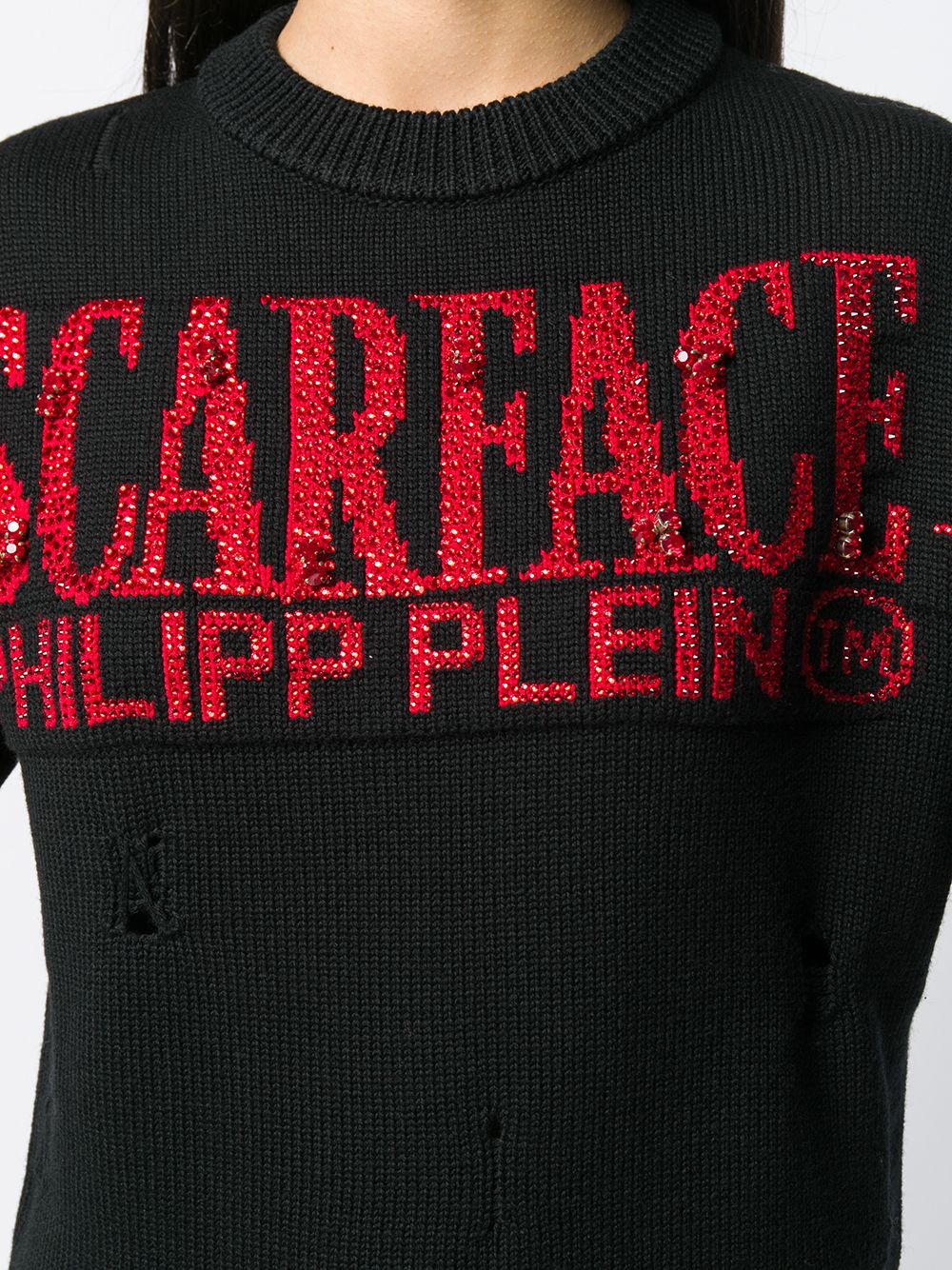 фото Philipp plein пуловер scarface с кристаллами