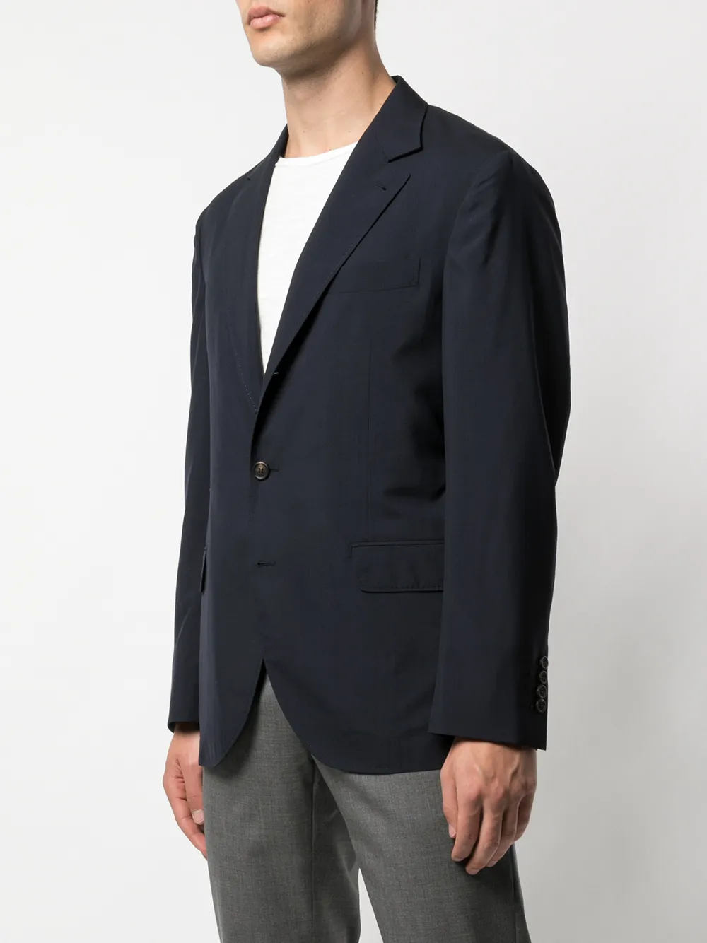 Brunello Cucinelli Smoking blazer met V-hals Blauw