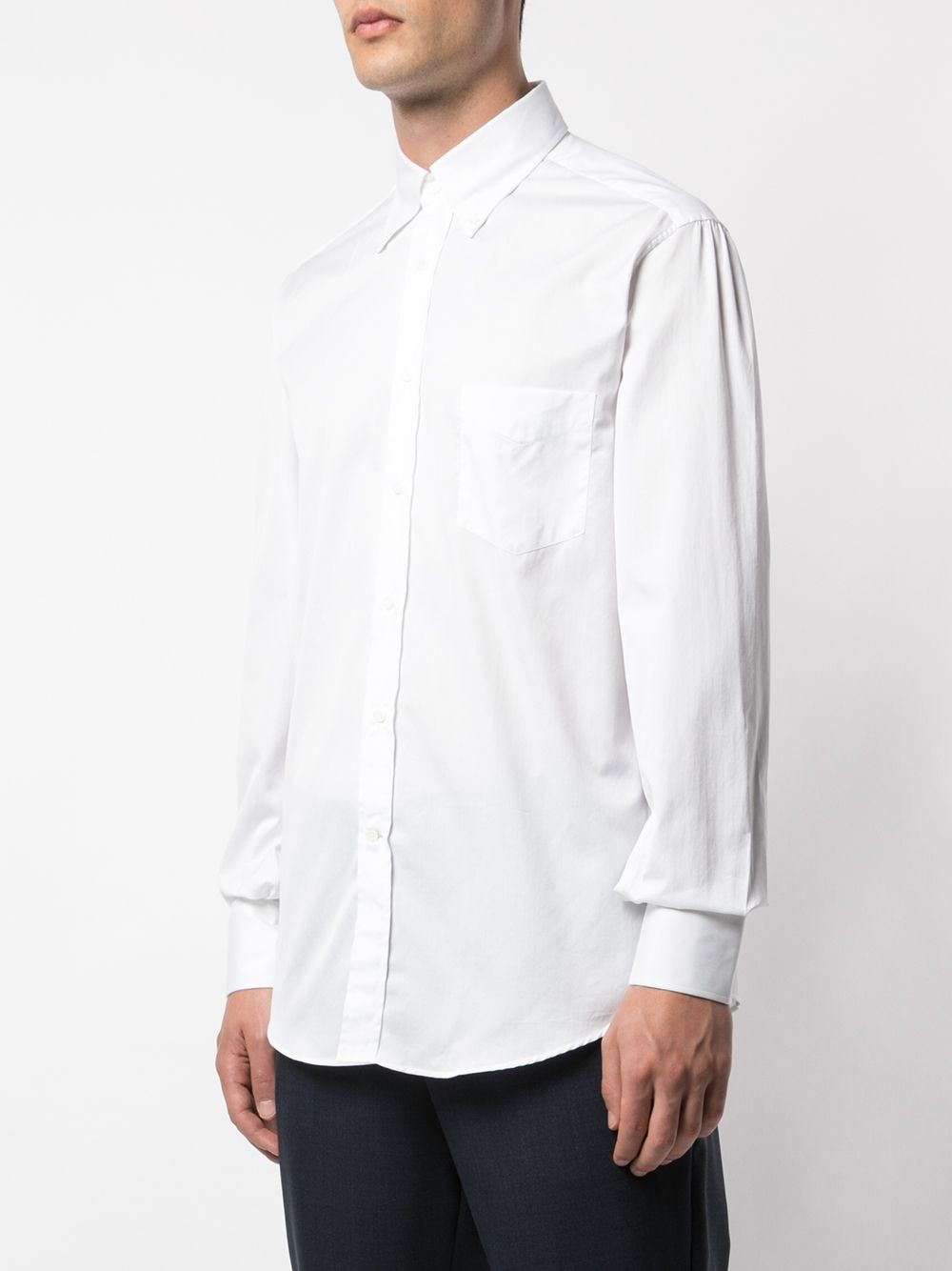 Shop Brunello Cucinelli Long Sleeved Shirt In White