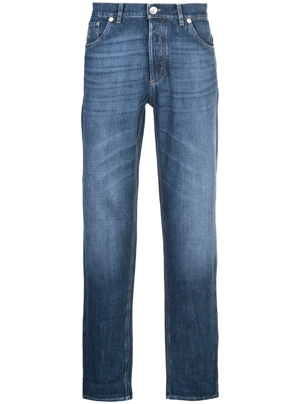 Brunello Cucinelli Jeans mit Umschlag - Blau
