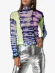 ASAI panelled tie-dye top