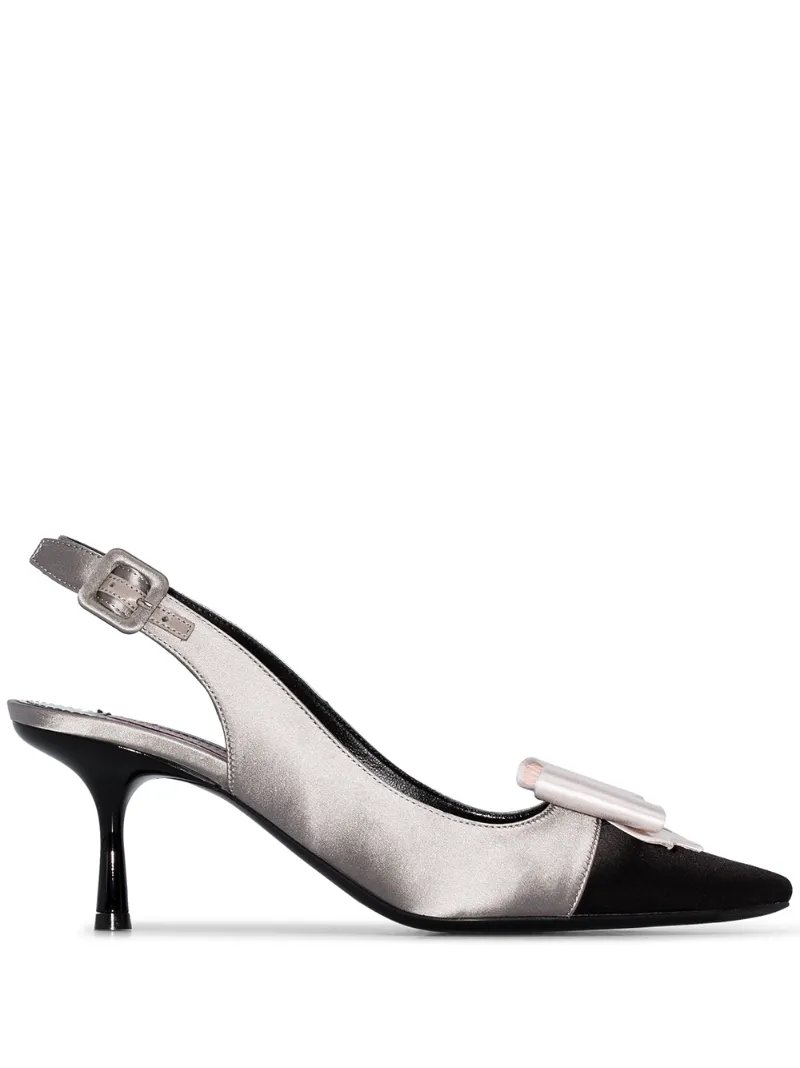 Fabrizio Viti Pumps FABRIZIO VITI GABOR 65MM BOW DETAIL PUMPS - BLACK