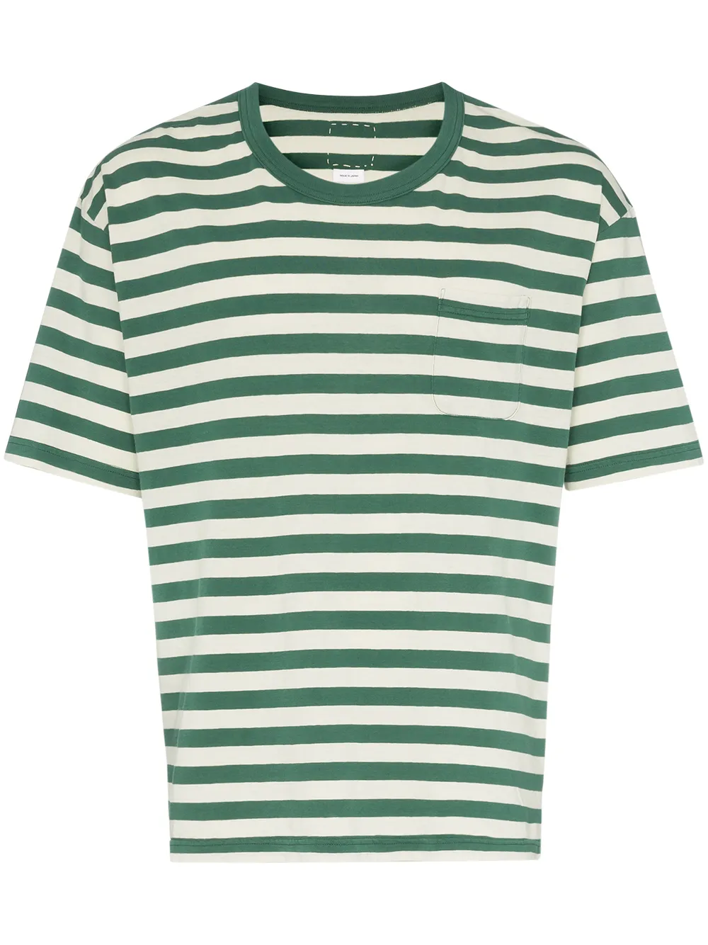 Visvim T-shirts VISVIM JUMBO STRIPED T-SHIRT - GREEN