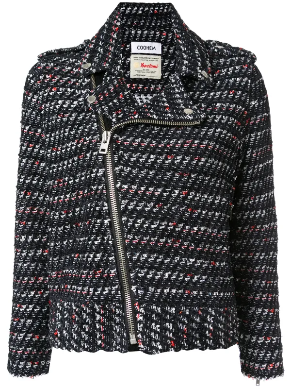 tweed biker jacket