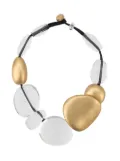 Monies oversized stone necklace - White