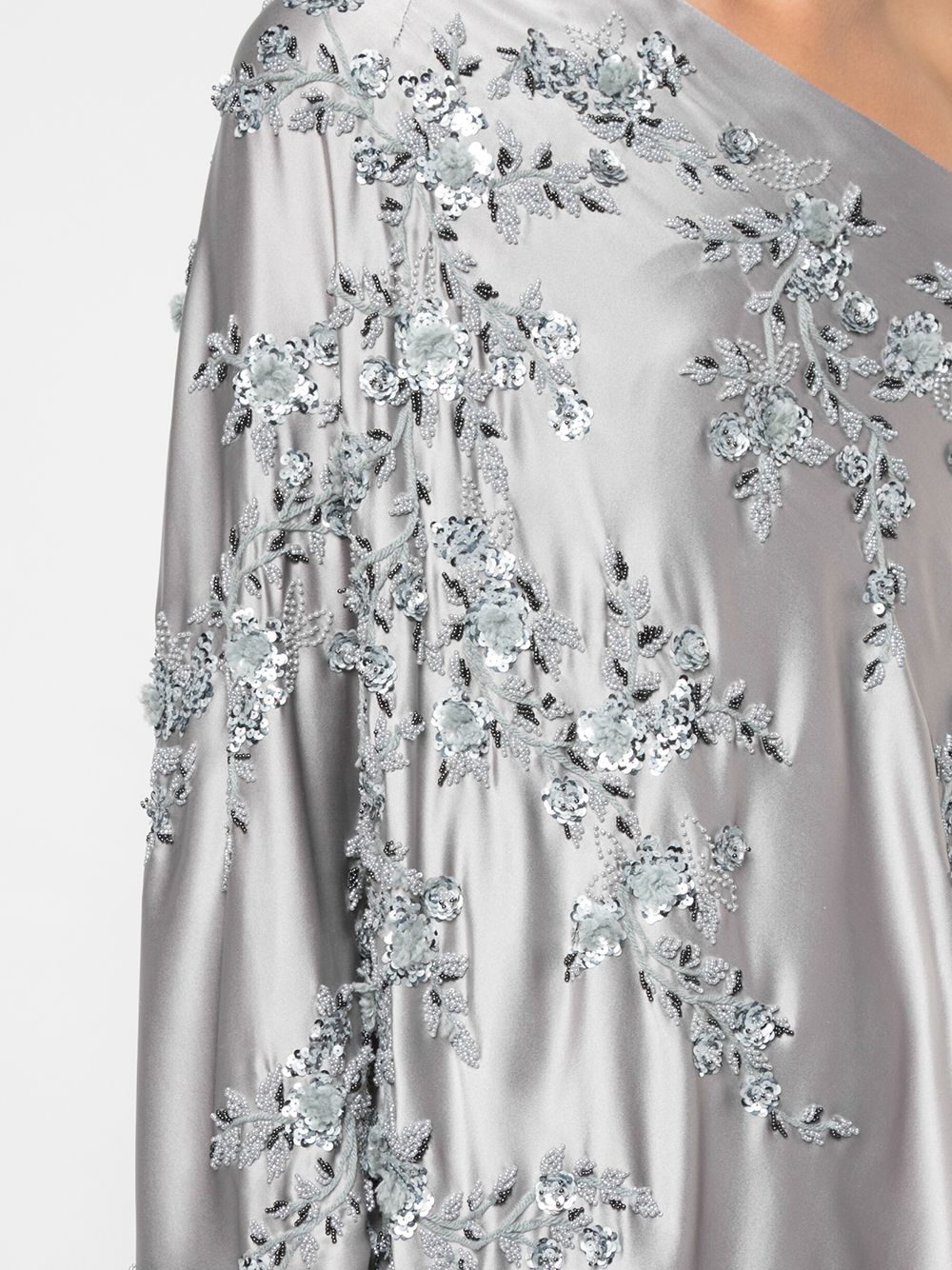 фото Josie natori couture топ на одно плечо с бисером