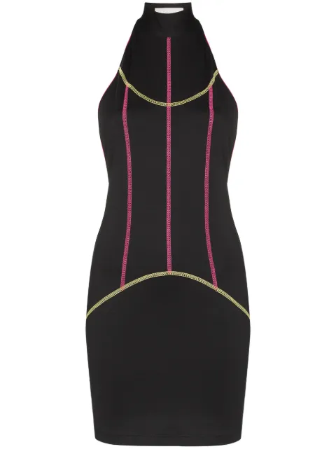 Kirin mini vestido con rayas en contraste