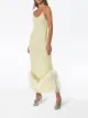 The Attico feather hem slip dress