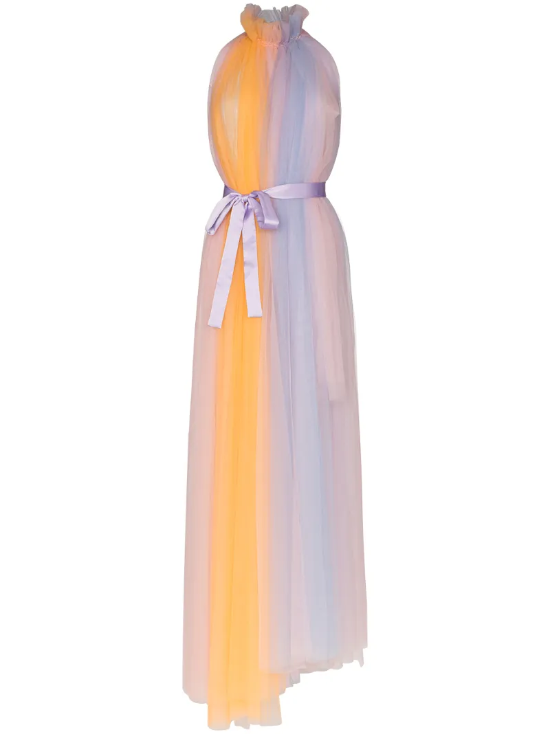 Viktor & Rolf Dresses VIKTOR & ROLF RAINBOW ASYMMETRIC TULLE DRESS - MULTICOLOUR